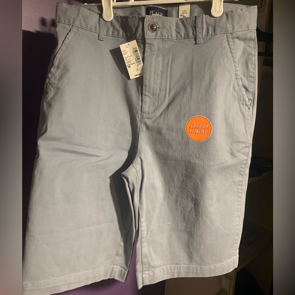 2 Pair Bundle-Children’s Place Grey Khaki/Chino/Uniform Shorts-New With Tags!